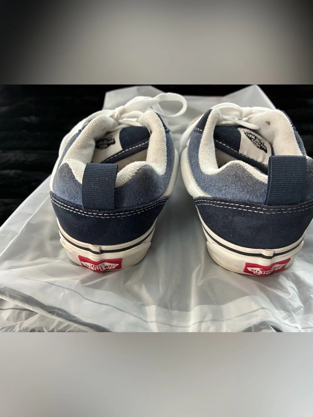 Women’s Vans Knu-Skool Navy White Sneakers Size 7.5